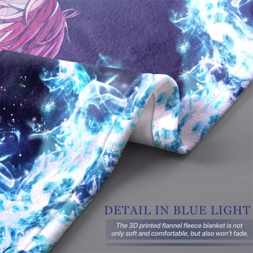 Lightweight Blankets Anime Manga Throw Blanket 3D Printed Soft Comfortable Flannel Fleece Throws for Bed Couch Sofa Floor Car and Home Decor(60"*50")