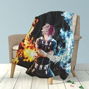 Lightweight Blankets Anime Manga Throw Blanket 3D Printed Soft Comfortable Flannel Fleece Throws for Bed Couch Sofa Floor Car and Home Decor(60"*50")