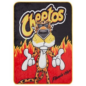 cheetos chester cheetah fleece throw blanket - flamin hot chester cheetah soft fleece throw blanket