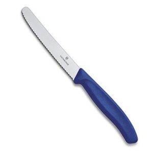 victorinox swiss classic tomato and table paring knife, 4.3 inches, blue