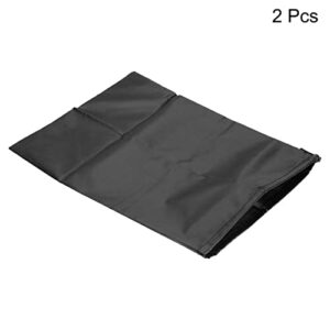 PATIKIL Clothes Storage Drawstring Bag, 2 Pack 15.7" Height Clothing Bedding Organizer Bags for Home Camping Travel, Black