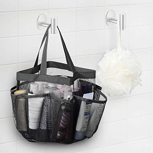 Aquaterior 2 Packs Mesh Shower Caddy 8 Pockets Bathroom Carry Tote Conditioner