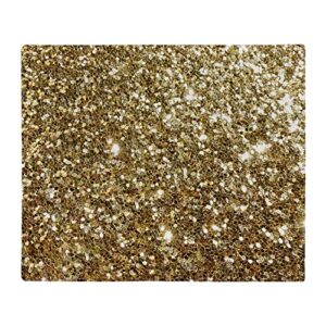 cafepress realistic gold sparkle glitter throw blanket super soft fleece plush throw blanket, 60"x50"