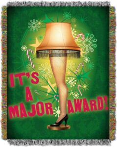 a christmas story, "holiday leg lamp" woven tapestry throw blanket, 48" x 60", multiny