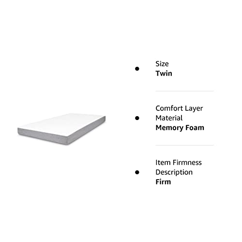 Milliard 5 in. Memory Foam Mattress Twin - for Bunk Bed, Daybed, Trundle or Folding Bed Replacement (1)