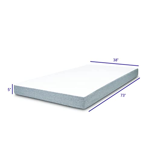 Milliard 5 in. Memory Foam Mattress Twin - for Bunk Bed, Daybed, Trundle or Folding Bed Replacement (1)