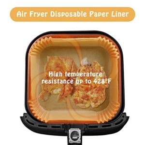 SIUDANGKA Air Fryer Disposable Paper Liner for COSORI Air Fryer, 100 Pcs Non-Stick Parchment Liners Compatible with COSORI CP150-AF COSORI Pro Air Fryer Oven Combo