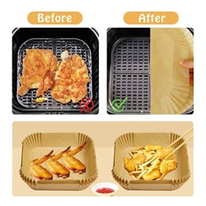 SIUDANGKA Air Fryer Disposable Paper Liner for COSORI Air Fryer, 100 Pcs Non-Stick Parchment Liners Compatible with COSORI CP150-AF COSORI Pro Air Fryer Oven Combo