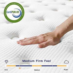 Vesgantti Full Mattress 10 Inch Innerspring Multilayer Hybrid Full Size Mattress - Ergonomic Design with Memory Foam and Pocket Spring Mattress Full Size - Box Top Series Medium Firm Feel