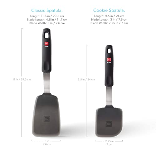 DI ORO Silicone Turner Spatula Set - Kitchen Spatulas for Nonstick Cookware - 600°F Heat-Resistant BPA Free Egg Spatula & Small Cookie Turners – Non Stick Flippers for Cooking - Dishwasher Safe