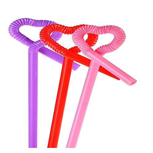 Colorful Extra Long Flexible Bendy Party Disposabl Drinking Straws, 100 Pieces