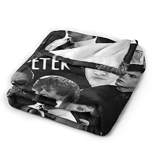 MEROHORO Evan Peters Collage Blanket (3 Sizes), Warm, Lightweight & Cozy, Super Soft & Comfy Flannel Blanket, Fleece Blanket, Microfiber Anti-Pilling Plush Blanket for Couch, Bed, Sofa, 50"x40"
