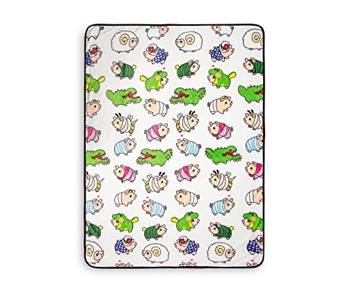 Monster Hunter Poogie Fleece Throw Blanket | Plush Soft Polyester Cover for Sofa and Bed, Cozy Home Decor Room Essentials | Fantasy Adventure Video Game Gifts for Adults, Teens | 45 x 60 Inches