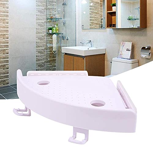 White Triangular Shower Shelf, Bathroom Shelf, Dust‑Proof Hotel For Home Bathroom Laundry