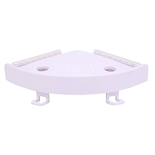 White Triangular Shower Shelf, Bathroom Shelf, Dust‑Proof Hotel For Home Bathroom Laundry