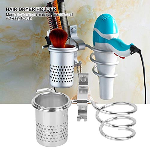 Hair Dryer Holder, Hair Dryer Organizer Wall Mount Hair Blow Dryer Hanging Rack Spiral Hair Styling Stand Organizer With Cup Perfect Bathroom Washroom Accessories Storage(#1)