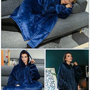 Oversized Wearable Blanket Hoodie,Unisex Sherpa Blanket, Super Soft Cozy Blanket Hoodie, Oversized Sweatshirt Size with Pocket for Adult Women Men