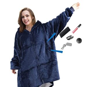 Oversized Wearable Blanket Hoodie,Unisex Sherpa Blanket, Super Soft Cozy Blanket Hoodie, Oversized Sweatshirt Size with Pocket for Adult Women Men