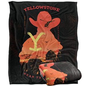 yellowstone blanket, 50"x60" yellowstone wear the brand silky touch super soft throw blanket