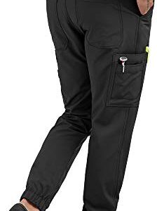 Men's Performance Stretch Jogger Chef Pant (Black, Medium)