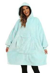 jezero oversized blanket hoodie for women, reversible wearable blanket adult, snuggle sherpa fleece blanket sweatshirt