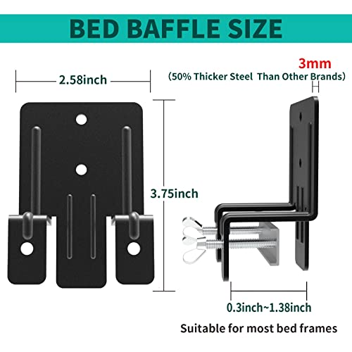 6 PCS Non Slip Mattress Gripper For Metal Frame, Adjustable Non Slip Mattress Gaskets, Mattress Retainer Bar, Mattress Slide Stopper Keep Mattress From Sliding, Mattress Brackets To Prevent Sliding