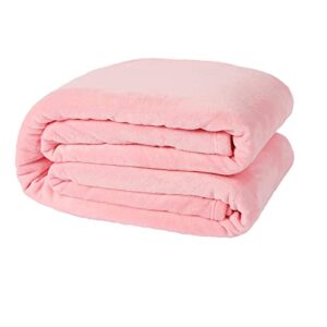 nanpiper fleece blankets, super soft flannel king size blanket for bed, luxury cozy microfiber plush fuzzy blanket,pink