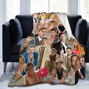 blanket chad michael murray soft and comfortable warm fleece blanket for sofa,office bed car camp couch cozy plush throw blankets beach blankets