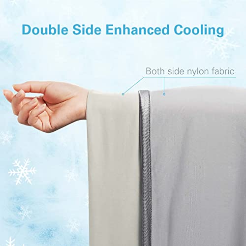 iBune Cooling Blankets for Hot Sleepers, 60" x 90" Twin Size Cool Blankets for Bed with Double Side Enhanced Cooling Q-max >0.46, Skin-Friendly Breathable Cold Blankets for Sleeping