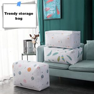 sjgtcmkj storage bag large capacity foldable, used to store clothes, quilts, blankets, sheets, socks, etc., with strong zipper, 1 pc, white