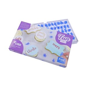 PME Fun Fonts Cupcake & Cookie Stamping Set of 66, blue, standard