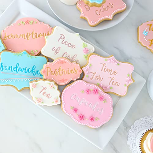 PME Fun Fonts Cupcake & Cookie Stamping Set of 66, blue, standard