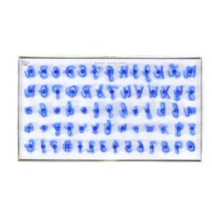 PME Fun Fonts Cupcake & Cookie Stamping Set of 66, blue, standard