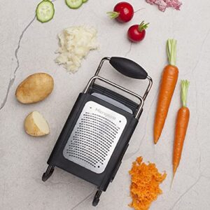 Microplane Four Sided Stainless Steel Ultra-Sharp Multi-Purpose Box Grater - Slicer, Fine, Ribbon, and Extra Coarse Blade Styles