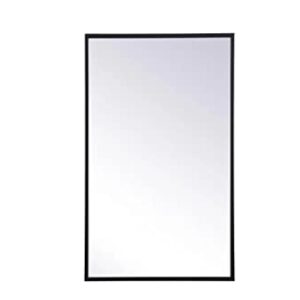 Elegant Decor Metal Mirror Medicine Cabinet 17 inch x 28 inch in Black