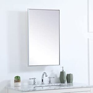 Elegant Decor Metal Mirror Medicine Cabinet 17 inch x 28 inch in Black