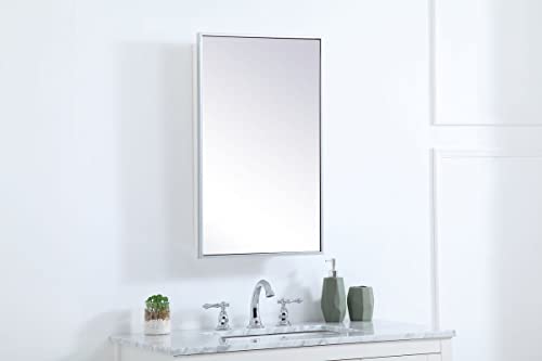 Elegant Decor Metal Mirror Medicine Cabinet 17 inch x 28 inch in Black