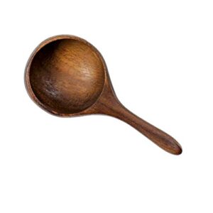 hemoton wooden measuring spoon coffee bean milk powder scoop wooden kitchen soup spoon scale teaspoons kitchen baking utensils