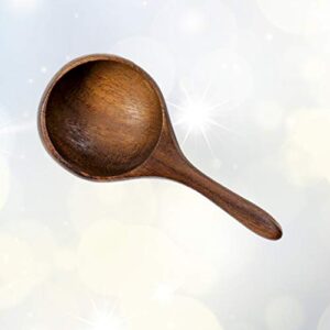 Hemoton Wooden Measuring Spoon Coffee Bean Milk Powder Scoop Wooden Kitchen Soup Spoon Scale Teaspoons Kitchen Baking Utensils