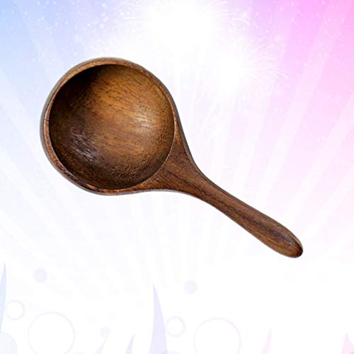 Hemoton Wooden Measuring Spoon Coffee Bean Milk Powder Scoop Wooden Kitchen Soup Spoon Scale Teaspoons Kitchen Baking Utensils