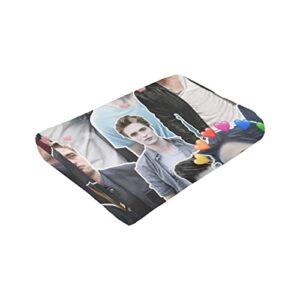 Blanket Robert Pattinson Soft and Comfortable Warm Fleece Blanket for Sofa,Office Bed car Camp Couch Cozy Plush Throw Blankets Beach Blankets