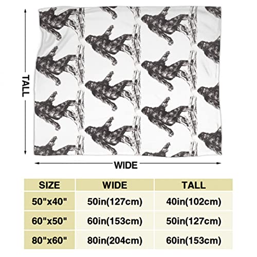 Luxurious Warm and Cozy Flannel Wearable Blanket Wrap Lightweight Soft Throw Blanket Robe for Reading Snuggling Napping (80"x60", for Bigfoot Sasquatch)