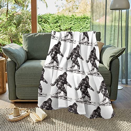 Luxurious Warm and Cozy Flannel Wearable Blanket Wrap Lightweight Soft Throw Blanket Robe for Reading Snuggling Napping (80"x60", for Bigfoot Sasquatch)