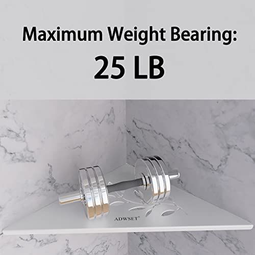 ADWSET Shower Shelf, Shower Corner Shelf Bathroom Organizer for Inside Shower Storage&Kitchen Organization, No Drilling/Rustproof/‎Aluminum Bathroom Accessories