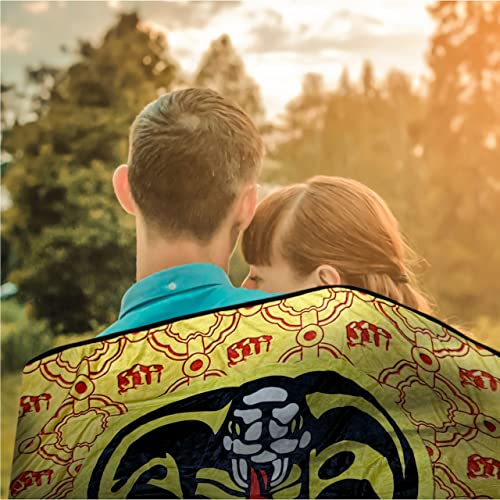 Bazillion Dreams Cobra Kai Fleece Fleece Softest Comfy Throw Blanket for Adults & Kids| Measures 60 x 45 Inches