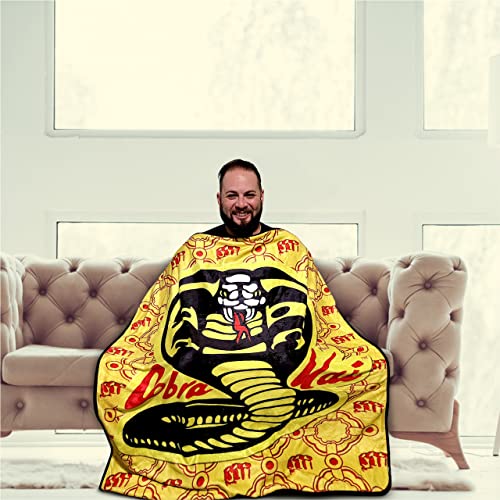 Bazillion Dreams Cobra Kai Fleece Fleece Softest Comfy Throw Blanket for Adults & Kids| Measures 60 x 45 Inches