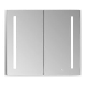 altair design catola 36" clear glass surface-mount/recessed led mirror medicine cabinet