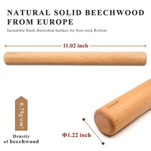 Bamber Wood Rolling Pin, 11 Inch by 1-1/5 Inch