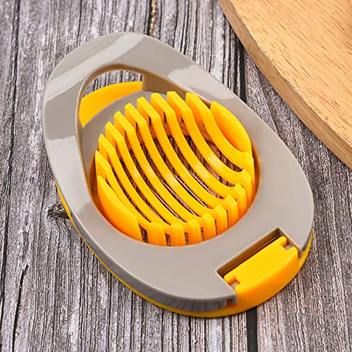 Egg Slicer for Hard Boiled Eggs, Egg Cutter Strawberry Slicer, Heavy Duty Stainless Steel Wire Egg Cutter for Hard Boiled Eggs/Soft Fruits/Butter/Mushroom by Meboltpan (Yellow)