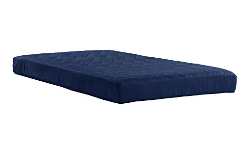 DHP Dana 6 Inch Quilted Twin Mattress with Removable Cover and Thermobonded Polyester Fill, Blue